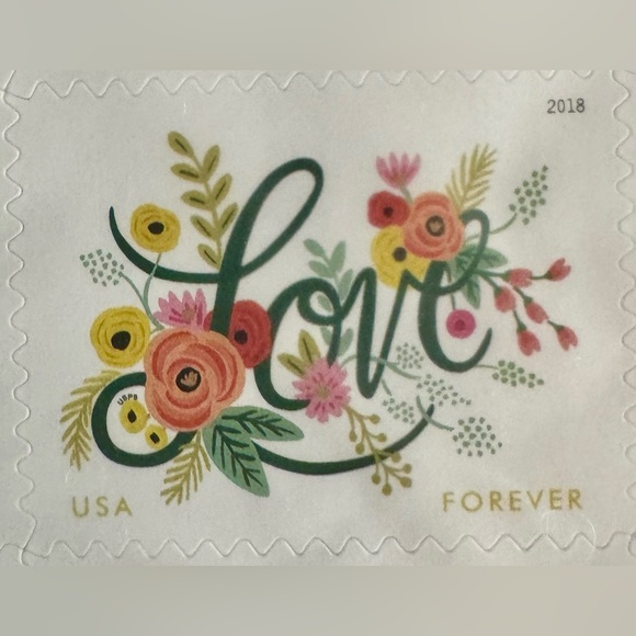 NWT! Unused Floral Love Forever Stamps - Picture 3 of 3